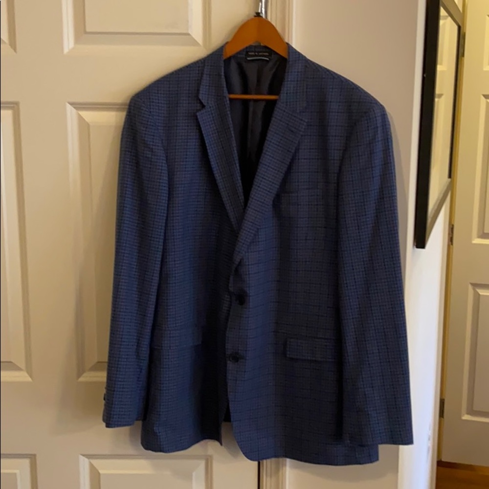 Tommy Hilfiger blue windowpane check jacket 48L